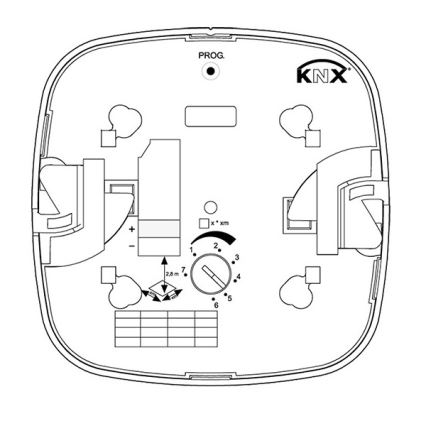 Steinel 058470 - Prezenčný hlásič IR Quattro HD 24m KNX biela