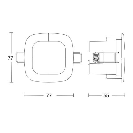 Steinel 058494 - Prezenčný hlásič IR Quattro SLIM 4m V3 KNX biela