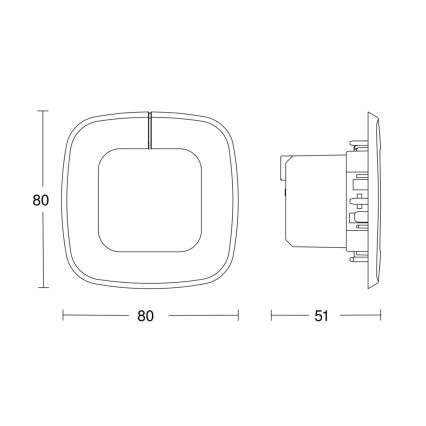 Steinel 058500 - Prezenčný hlásič IR Quattro SLIM XS V3 KNX biela