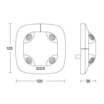 Steinel 059514 - Prezenčný hlásič US 360 KNX biela