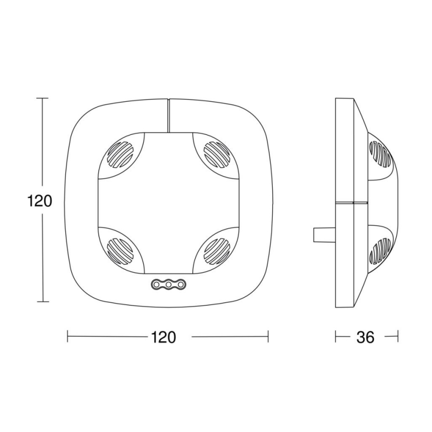 Steinel 059514 - Prezenčný hlásič US 360 KNX biela