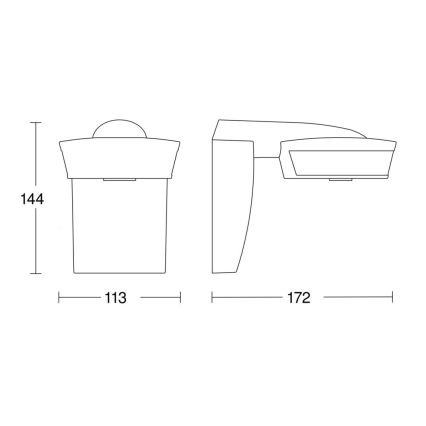 Steinel 059538 - Senzor pohybu SensIQ IP54 čierna + diaľkové ovládanie