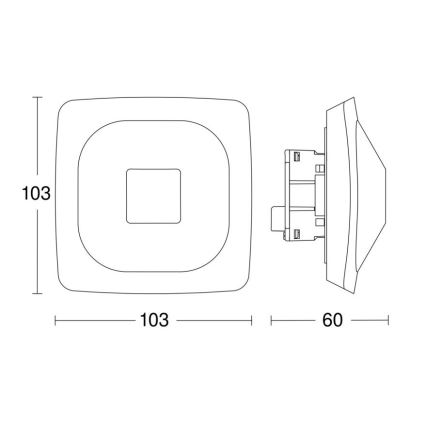 Steinel 064303 - Prezenčný hlásič HF 360-2 KNX biela