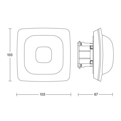 Steinel 064310 - Prezenčný hlásič IR Quattro HD-2 24m COM1 biela