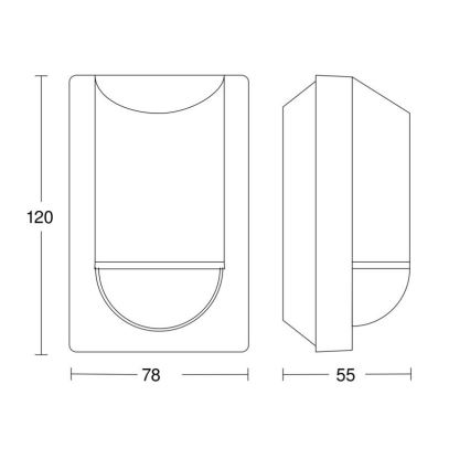 Steinel 064907 - Vonkajší senzor pohybu IS 2180 ECO 230V IP54 antracit