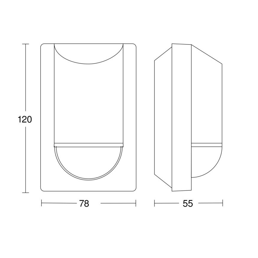 Steinel 064907 - Vonkajší senzor pohybu IS 2180 ECO 230V IP54 antracit