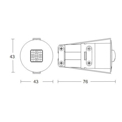 Steinel 068646 - Prezenčný hlásič IR Quattro MICRO 6m KNX IP65 guľatý čierna