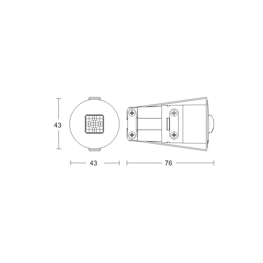 Steinel 068646 - Prezenčný hlásič IR Quattro MICRO 6m KNX IP65 guľatý čierna