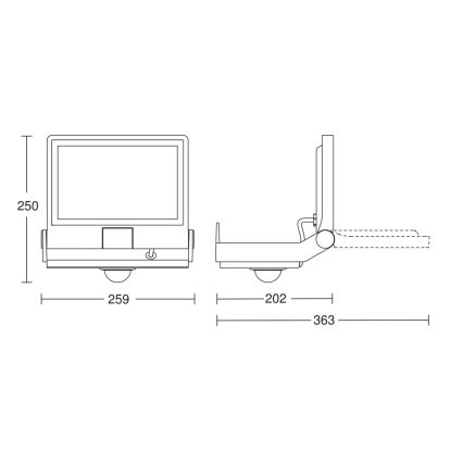 Steinel 069551 - LED Reflektor so senzorom XLED PRO ONE Plus S LED/33,8W/230V IP44 3000K antracit + diaľkové ovládanie