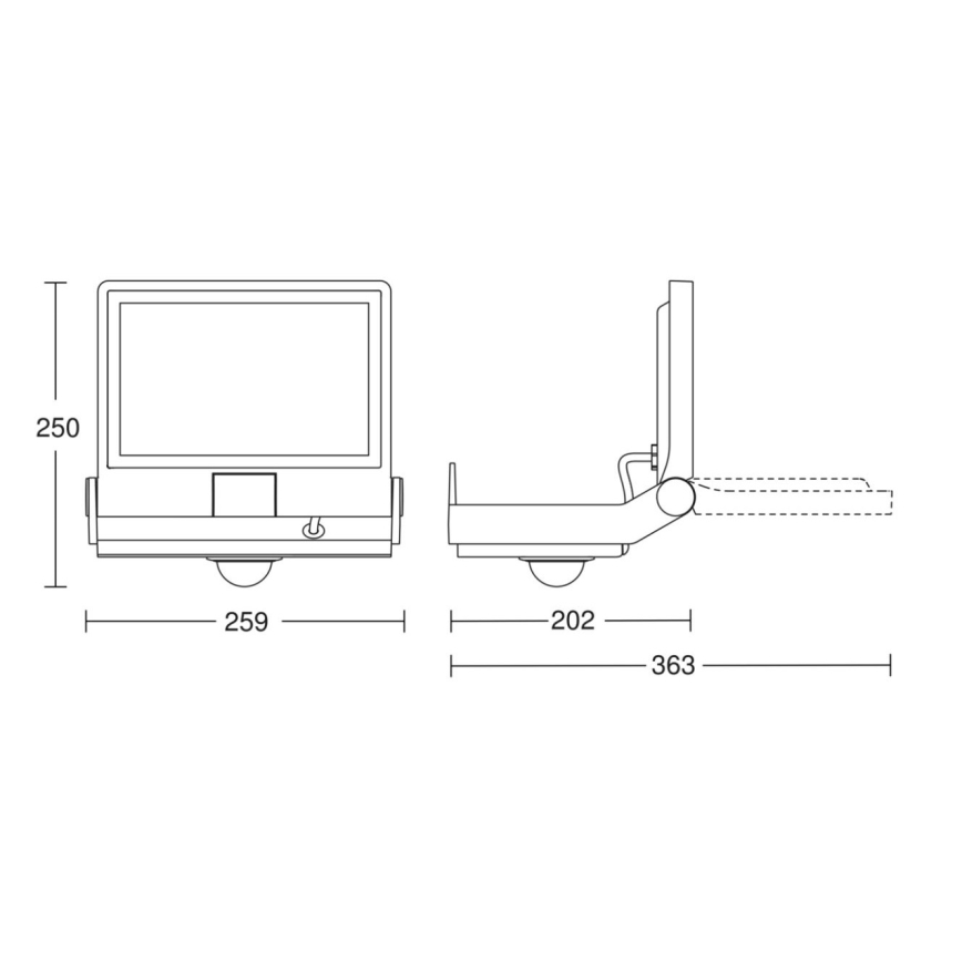 Steinel 069551 - LED Reflektor so senzorom XLED PRO ONE Plus S LED/33,8W/230V IP44 3000K antracit + diaľkové ovládanie