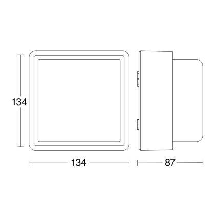 Steinel 078645- LED Vonkajšie nástenné svietidlo so senzorom L 845 SC 9W/230V 3000K IP44 antracit