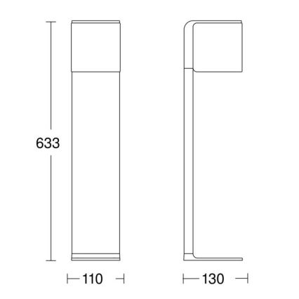 Steinel 079284 - LED Vonkajšia lampa GL 80 C LED/9,1W/230V IP44 antracit