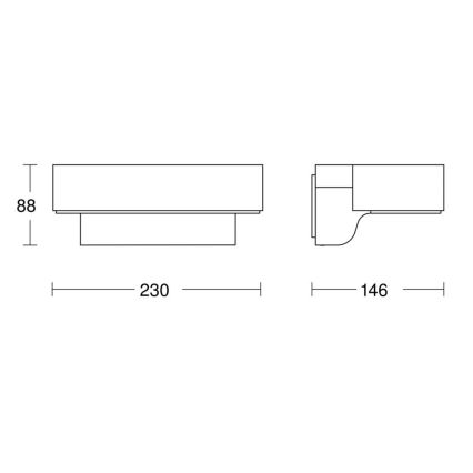 Steinel 079291- LED Vonkajšie nástenné svietidlo L800C LED/7,5W/230V IP44 antracit