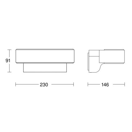 Steinel 079307- LED Vonkajšie nástenné svietidlo L810C LED/9,8W/230V IP44 antracit