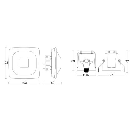 Steinel 079437 - Prezenčný hlásič HF 360-2 KNX biela