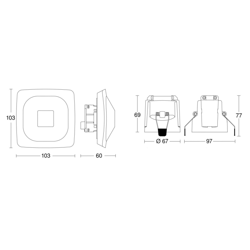 Steinel 079437 - Prezenčný hlásič HF 360-2 KNX biela