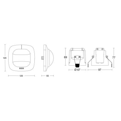 Steinel 079505 - Prezenčný hlásič Dual HF KNX biela