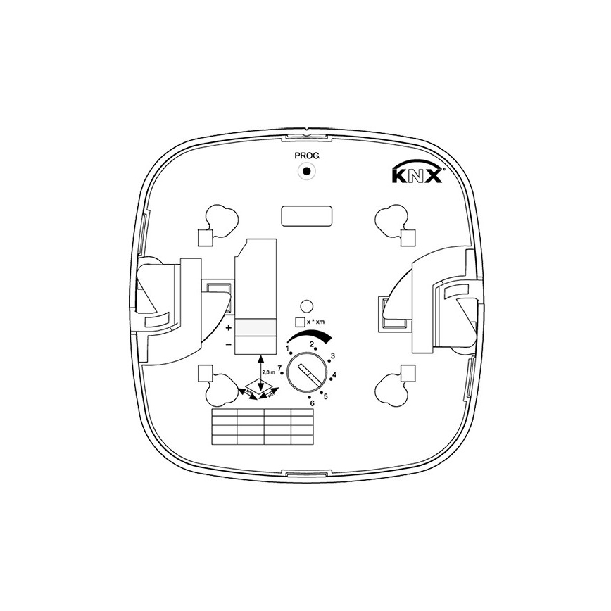 Steinel 079536 - Prezenčný hlásič HF 360 KNX biela