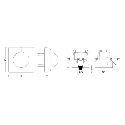 Steinel 079673 - Senzor pohybu IS 345 COM1 230V biela