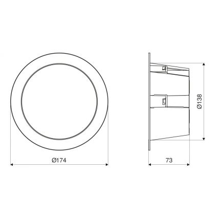 Steinel 084998 - LED Stmievateľné vonkajšie podhľadové svietidlo so senzorom RS PRO DL 150 SC LED/10,8W/230V 3000/4000/5700K IP54