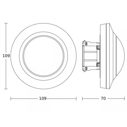 Steinel 086893 - Senzor pohybu MD IR 4360-8 COM1 UP WS biela