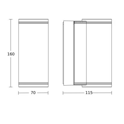 Steinel 087746 - LED vonkajšie nástenné svietidlo 2xGU10/14,5W/230V L 940 C IP44