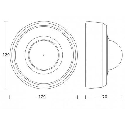 Steinel 087760 - Vonkajší senzor pohybu MD-24 ECO COM1 360° IP54 biela