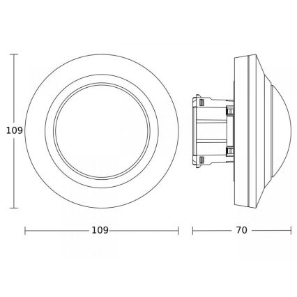 Steinel 087814 - Senzor pohybu MD-8 ECO COM1 360° biela