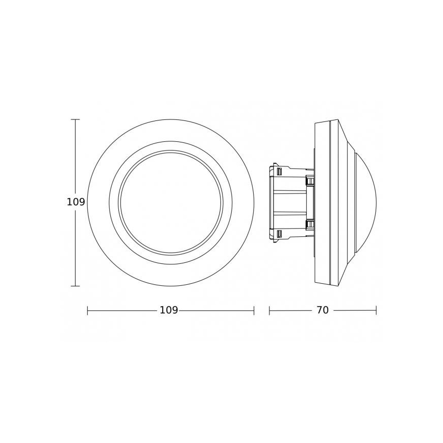 Steinel 087906 - Senzor pohybu podhľadový s prezenčným čidlom PD-8 ECO COM1 360° čierna