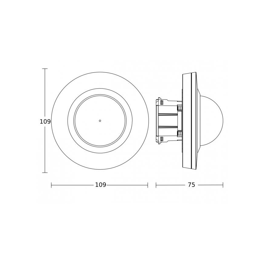 Steinel 088040 - Senzor pohybu s prezenčným čidlom PD-24 ECO KNX 360° čierna