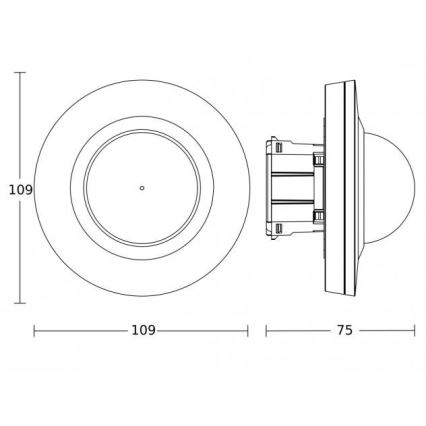 Steinel 088057 - Senzor pohybu s prezenčným čidlom PD-24 ECO KNX 360° biela