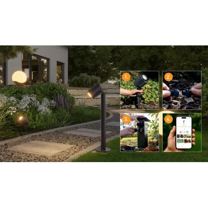 Steinel 089337 - LED RGBW vonkajšie svietidlo LED/7,9W/24V IP65