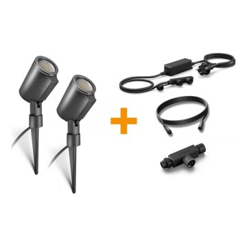 Steinel 093907 - Základná súprava LED RGBW 2x vonkajšie svietidlá LED/7,8W/24V IP65