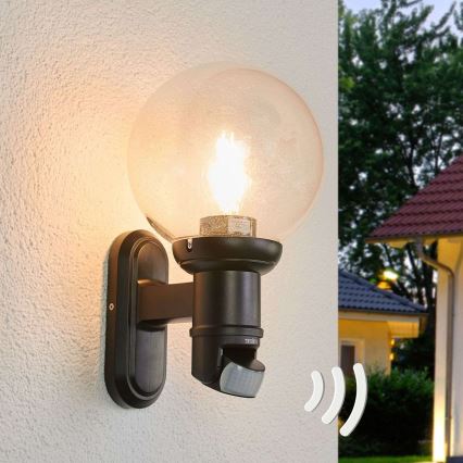 STEINEL 634216 - L 560 S Vonkajšia senzorová nástenná lampa čierna IP44