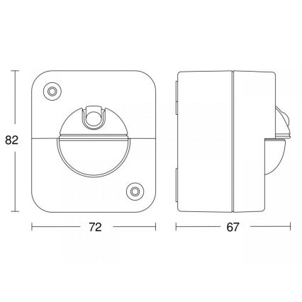 STEINEL 66048 - Vonkajší infračervený senzor IR 180 AP 180° IP54 biela