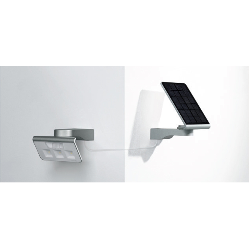 STEINEL 671006 - Solární senzorový LED-reflektor XSolar L-S 0,5W/LED bílá