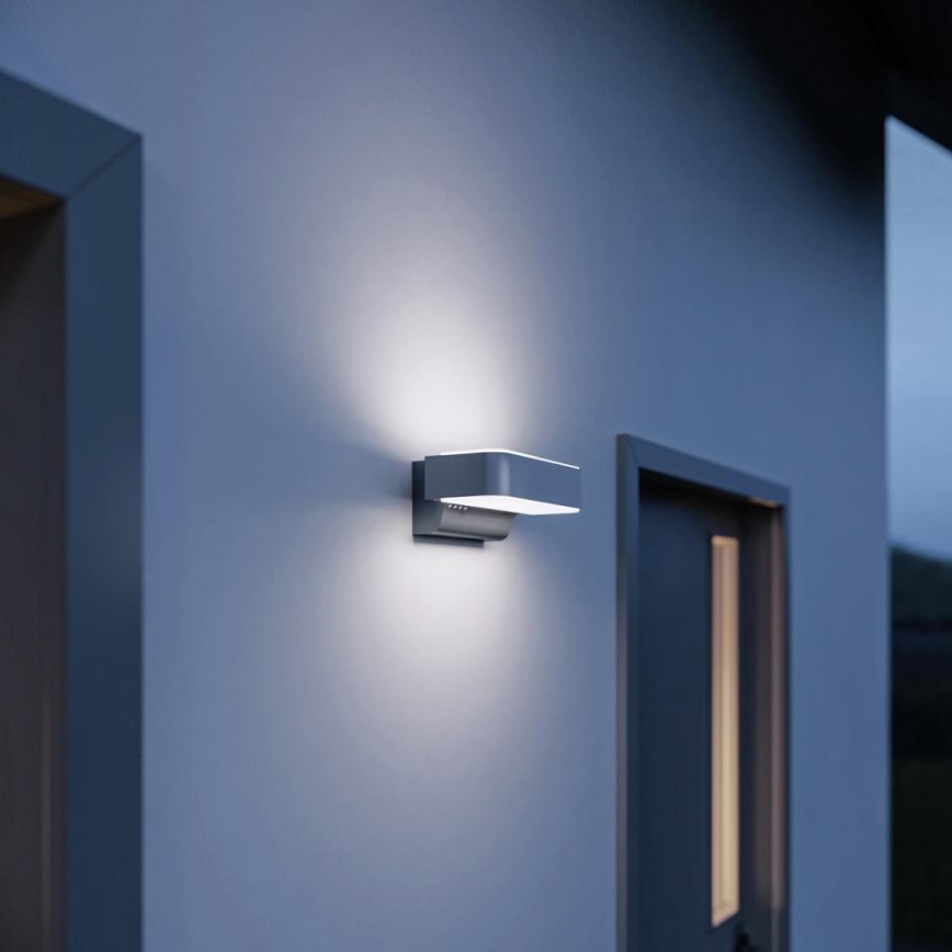 STEINEL 87562 - LED Vonkajšie nástenné svietidlo so senzorom L 810 SC LED/9,8W/230V IP44 strieborná