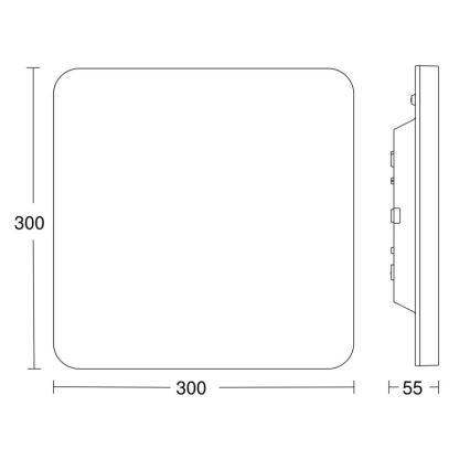 Steinel - LED Stmievateľné stropné svietidlo so senzorom RSPROR20BASICQ 15,3W/230V IP40 3000K