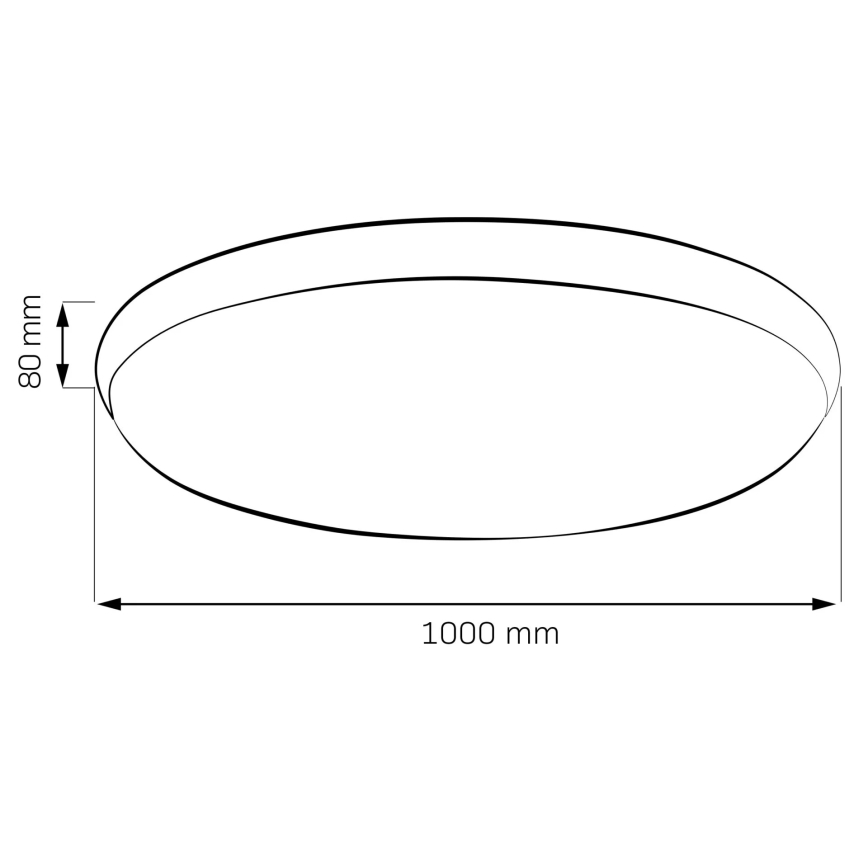 LED stmievateľné stropné svietidlo KERN LED/100W/230V 3000/4000/6000K, Ø 100 cm, zlaté, s diaľkovým ovládaním