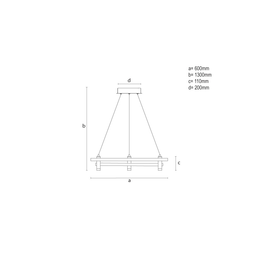 LED stmievateľný luster na lankách LED/100W/230V 3000-6500K pr. 60 cm + diaľkové ovládanie