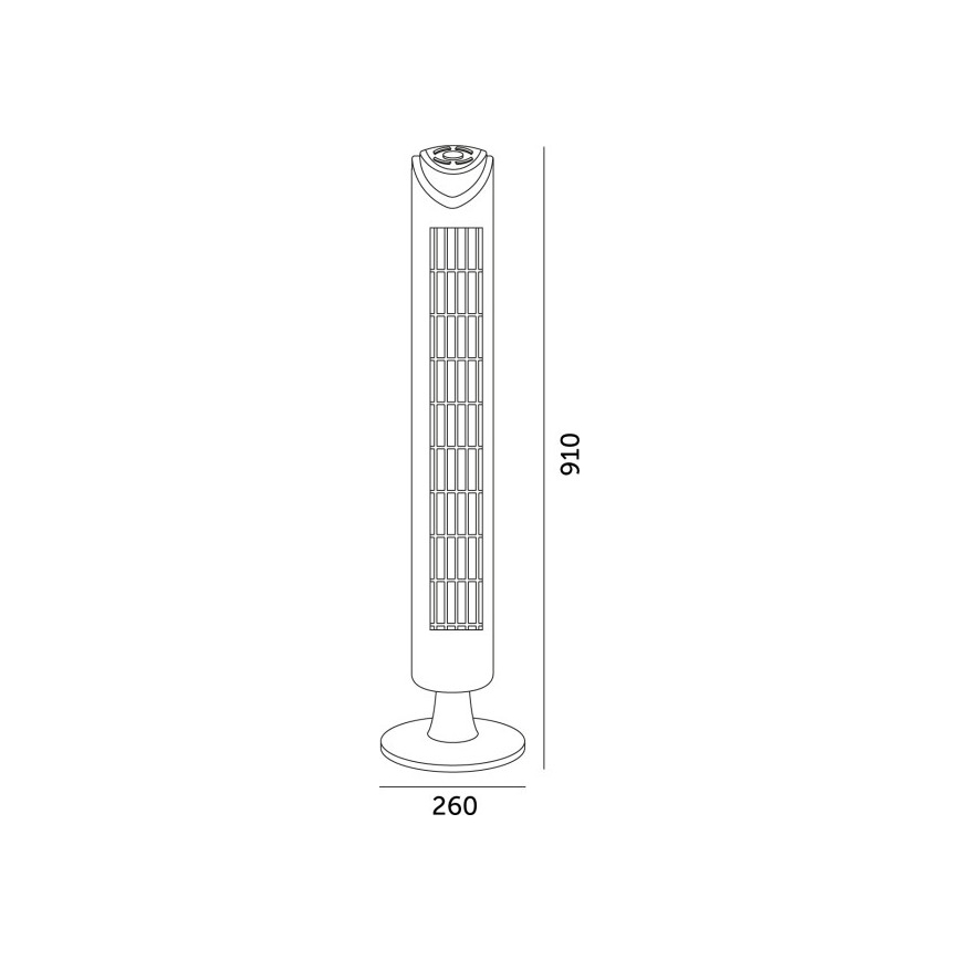 Stĺpový ventilátor LISSE 45W/230V 91,4 cm čierna + diaľkové ovládanie