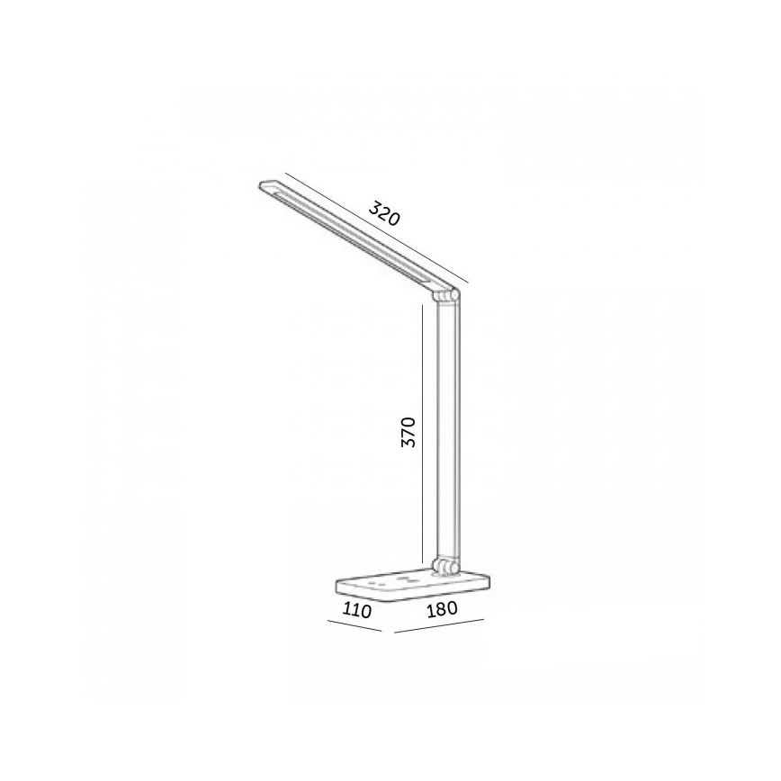 LED Stmievateľná stolová lampa s bezdrôtovým nabíjaním QI NOBLITE Q LED/7W/230V 3000/4000/6500K čierna