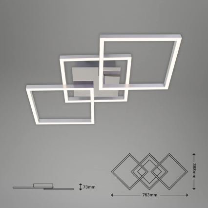 Stmievané LED stropné svietidlo LED/36W/230V 3000K matný chróm