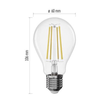 Stmievateľná LED filamentová žiarovka A60 E27/7,5W/230V 2700K
