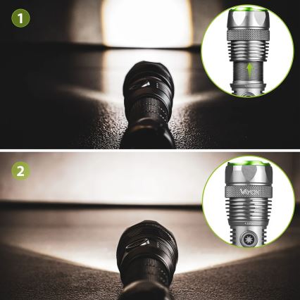 LED stmievateľná nabíjateľná baterka s funkciou powerbanky LED/30W/5V IPX7 3000 lm 4000 mAh