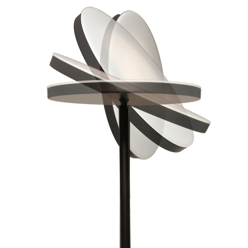 LED stmievateľná stojacia lampa NORA LED/25W/230V 2200/3000/4000K + LED/5W 3000K čierna + diaľkové ovládanie