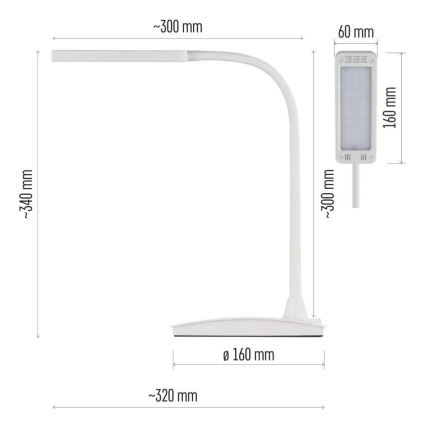 Stmievateľná LED stolová lampa EDDY LED/6W/230V 3000/4500/6800K biela