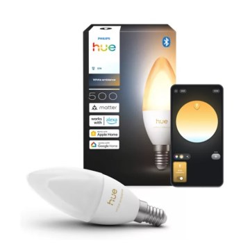 Stmievateľná LED žiarovka Philips Hue White Ambiance B39 E14/3,7W/230V 1000-20000K