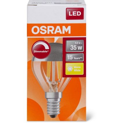 Stmievateľná LED žiarovka VINTAGE E14/5W/230V - Osram