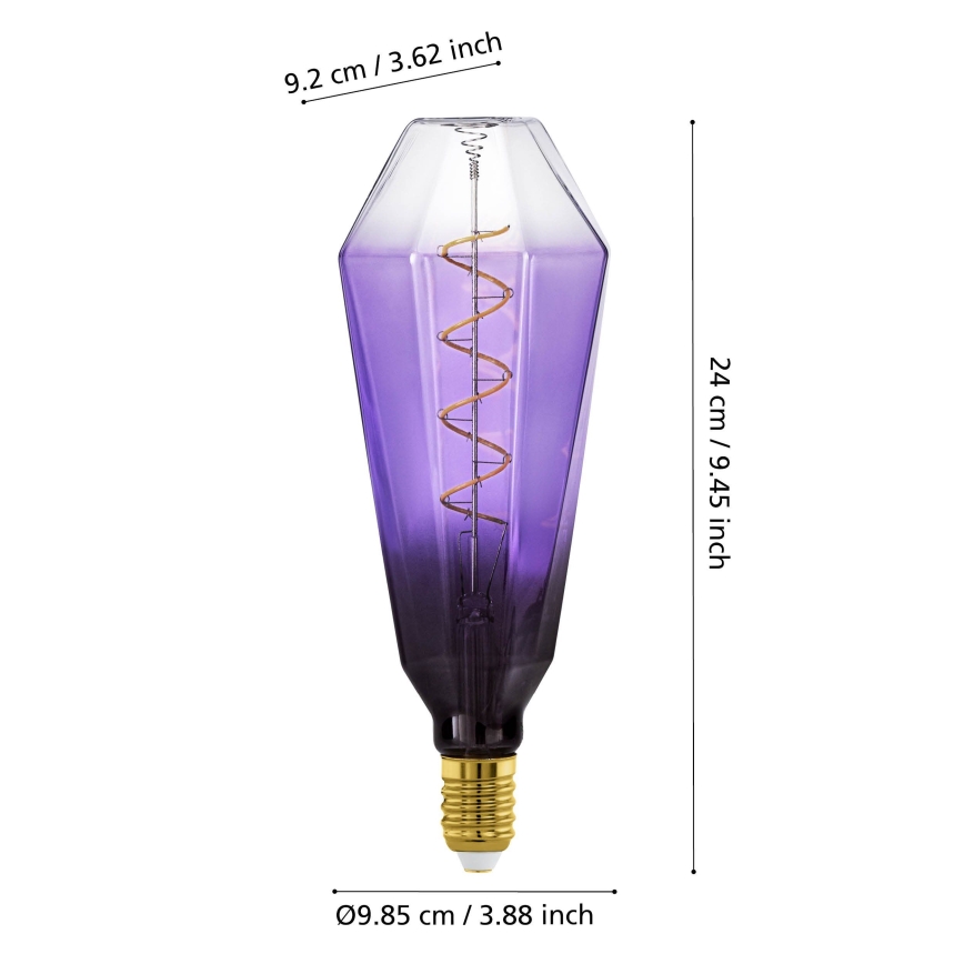 Stmievateľná LED žiarovka VINTAGE E27/4W/230V 1800K fialová - Eglo 110237